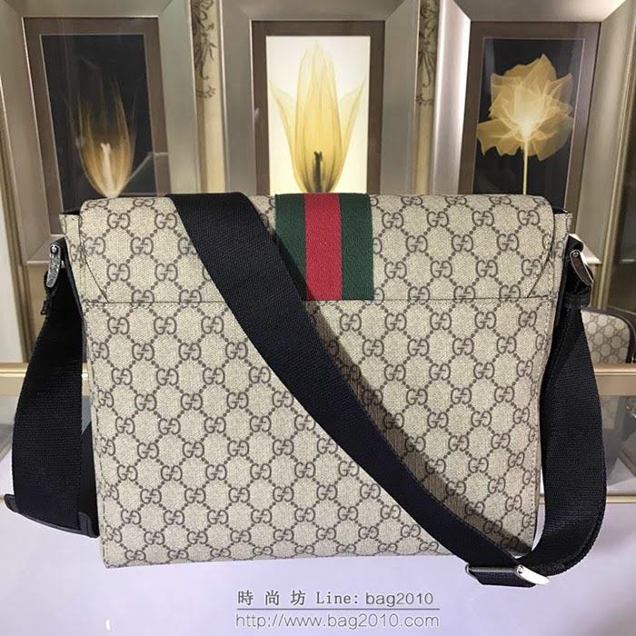 GUCCI 古馳男包 新款 475432 高級人造革 郵差包 Gucci男包 Gucci單肩斜挎包